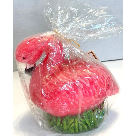 Pink Flamingo Bird Candle Tropical Florida Palm Island Home Décor Wax GIFT NWT - Picture 3 of 7